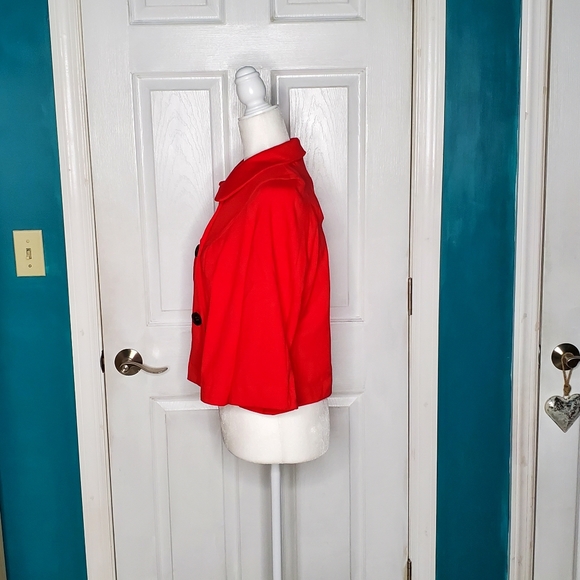 Notations Jacket Cape Top Red Small - Picture 8 of 12